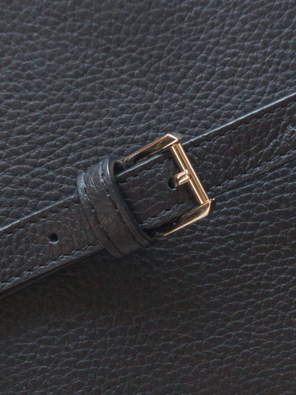 Kiko Pebbled Leather Wallet Crossbody – Black - Picture 9 of 10